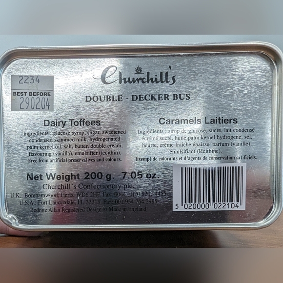 Churchill's Confectionery Of London Double-Decker Bus Bank Tin - Picture 8 of 8